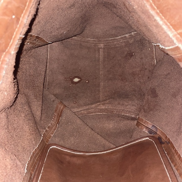 COACH VINTAGE DUFFLE SOHO XL Brown LEATHER BAG Authentication Papers - Picture 6 of 11